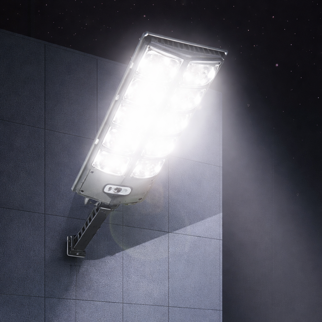Lámpara solar con 10 luces LED y sensor de movimiento
